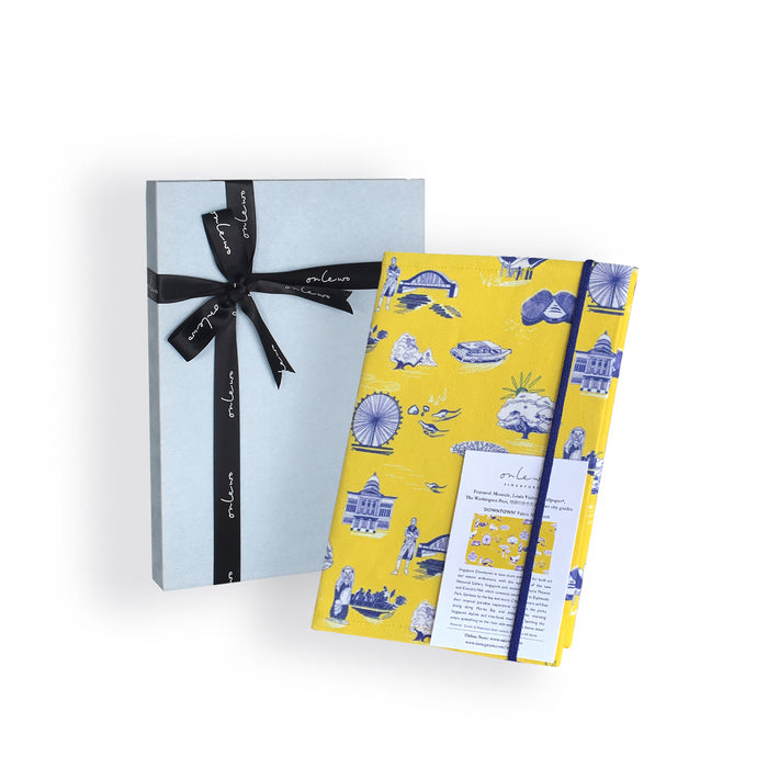 ‘DOWNTOWN’ Cotton Linen Notebook