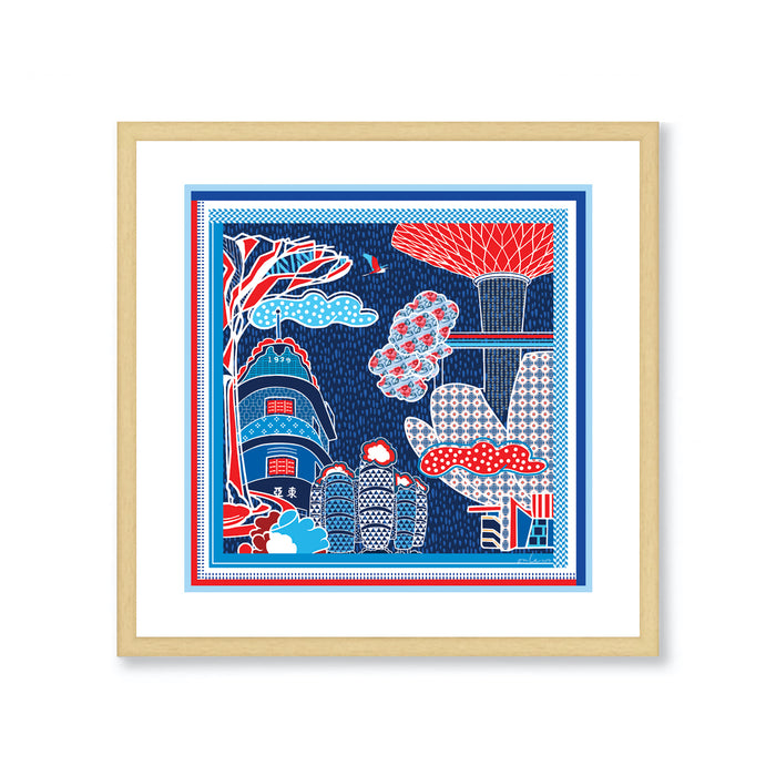 ‘COLOURFUL SINGAPORE’ Framed Print (with gift box)