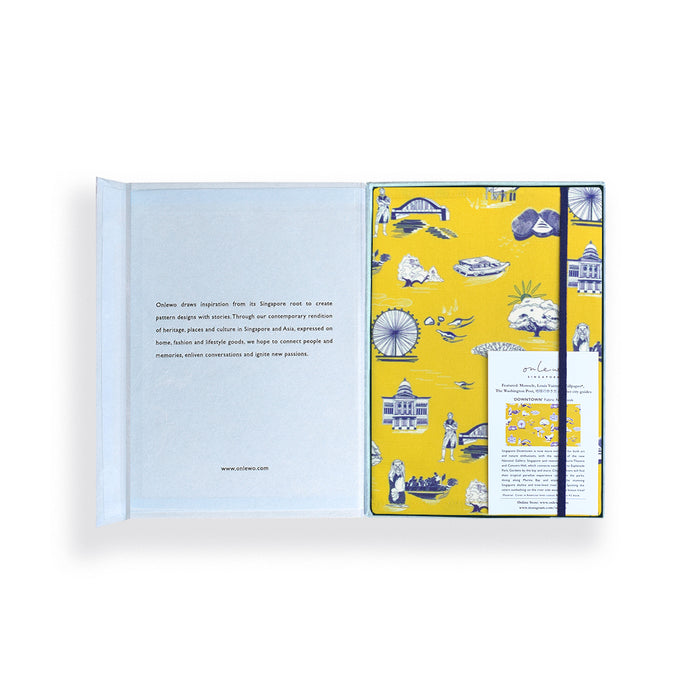 ‘DOWNTOWN’ Cotton Linen Notebook