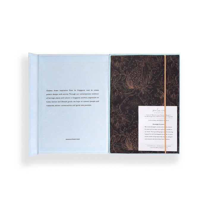 ‘MOONLIGHT FORESTERS’ Cotton Linen Notebook