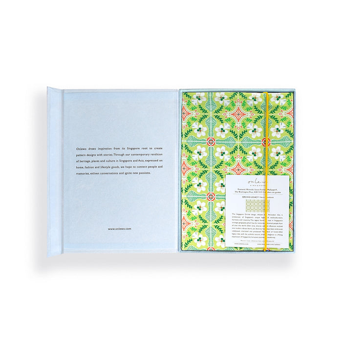 ‘ORCHID LEGACY’ Cotton Linen Notebook