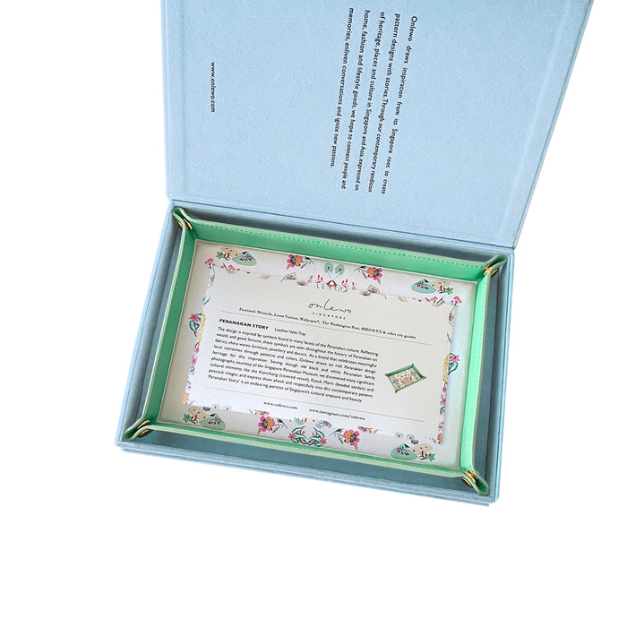 'PERANAKAN STORY' Leather Valet Tray