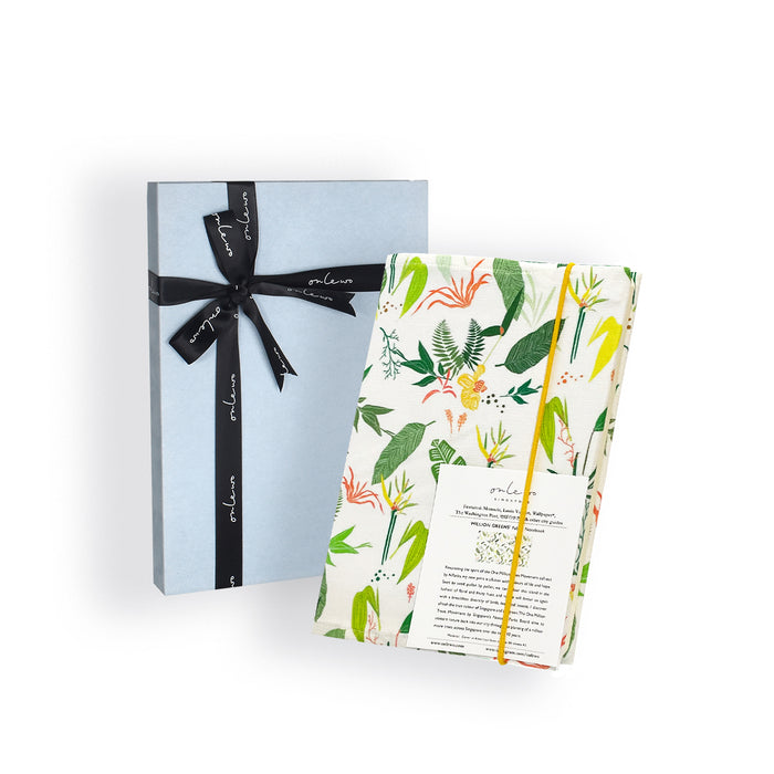 ‘MILLION GREENS’ Cotton Linen Notebook