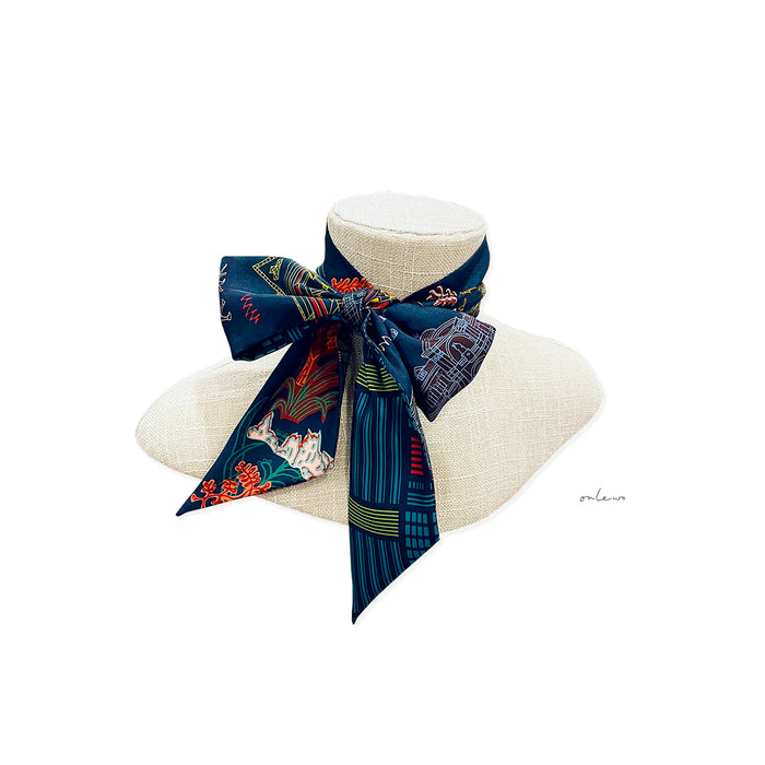 'SHEEN OF SINGAPORE’ Slim Silk Scarf