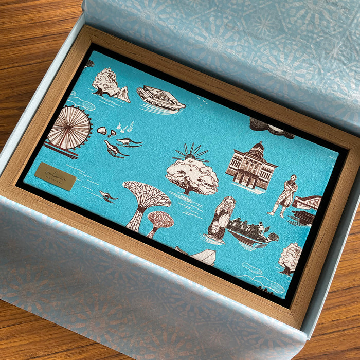 ‘DOWNTOWN’ Framed Velvet Art (with gift box)