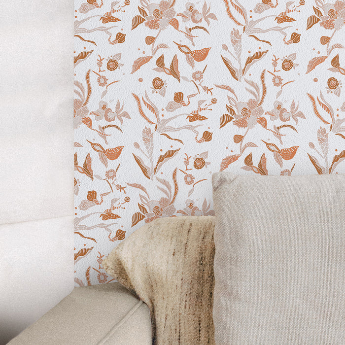 'ORCHID BATIK GARDEN' Wallpaper