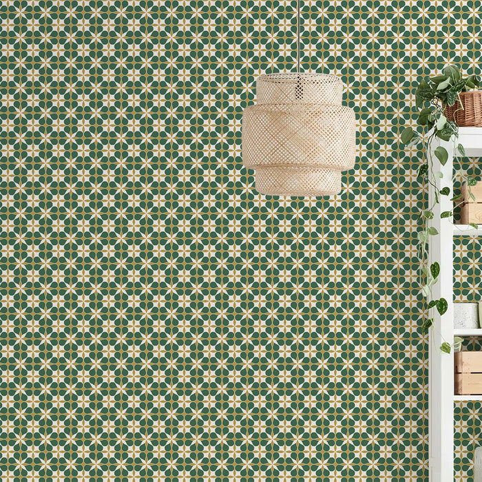 ‘VINTAGE FLORAL TILE’ Wallpaper