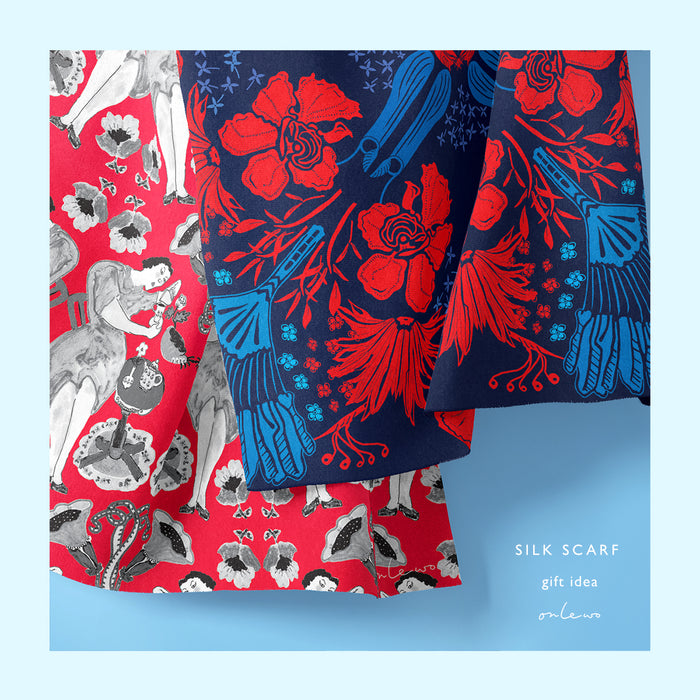 ‘SINGAPORE ORCHID’ Silk Scarf