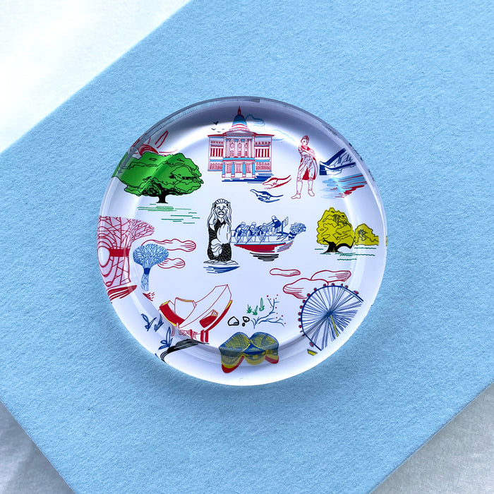 ‘DOWNTOWN’ Glass Coaster