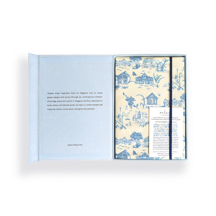 ‘CITY IN THE GARDEN’ Cotton Linen Notebook