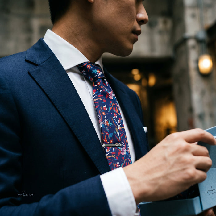 ‘ORCHID BATIK’ Silk Tie