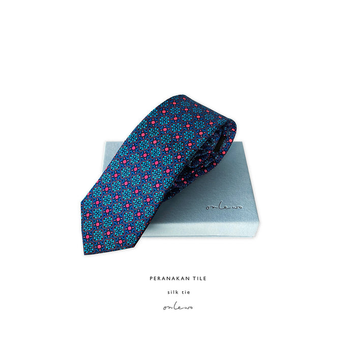 ‘PERANAKAN TILE’ Silk Tie (Pre-Order)