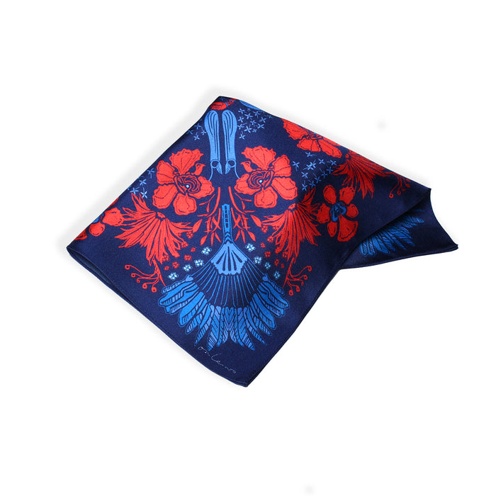 'KUEH TILE & SINGAPORE ORCHID' Silk Tie & Pocket Square Gift Set