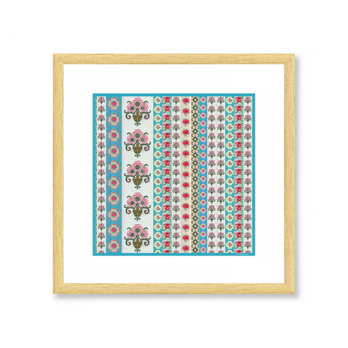 'PERANAKAN FLORAL TILE' Framed Print (with gift box)