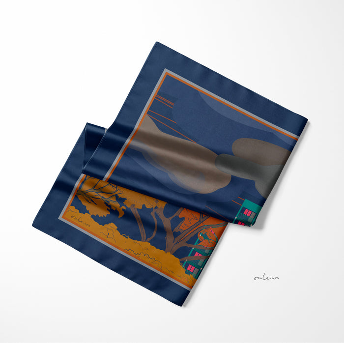 ‘MY HOME’ Silk Pocket Square