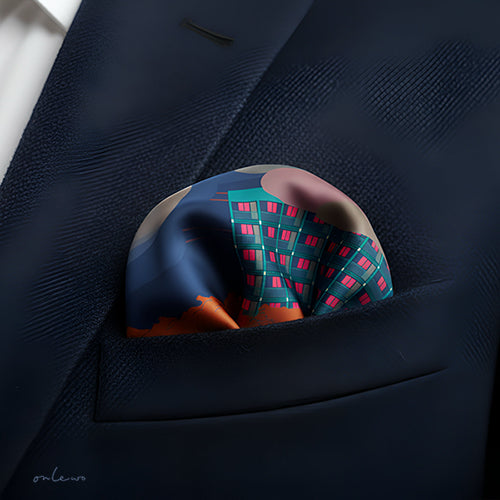 ‘MY HOME’ Silk Pocket Square