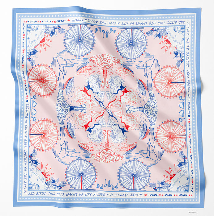 ‘DOWNTOWN’ Silk Scarf (Updated edition)