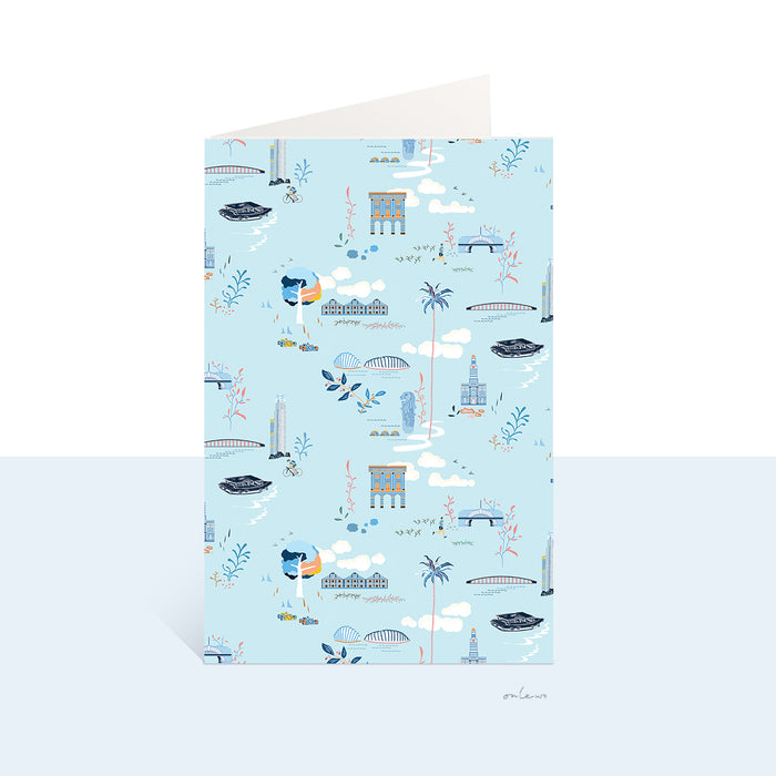 ‘SINGAPORE RIVER’ Greeting Card