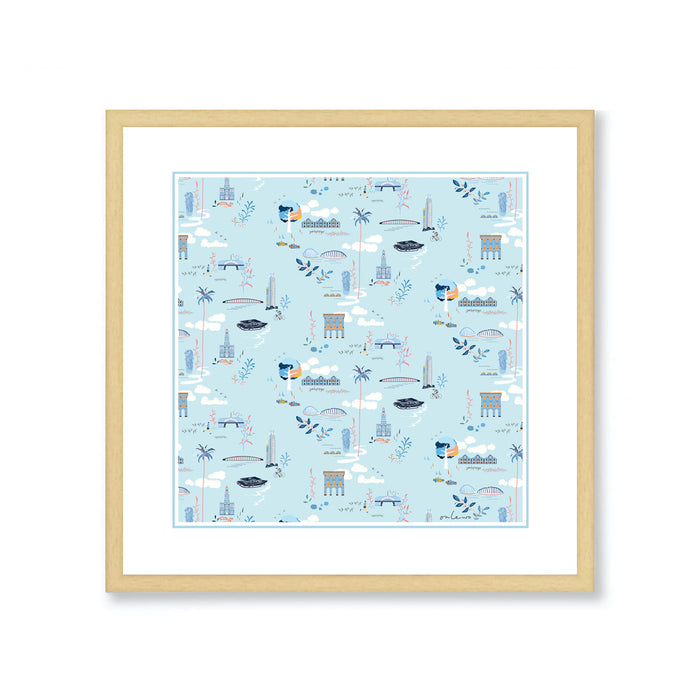 ‘SINGAPORE RIVER’ Framed Print (with gift box)