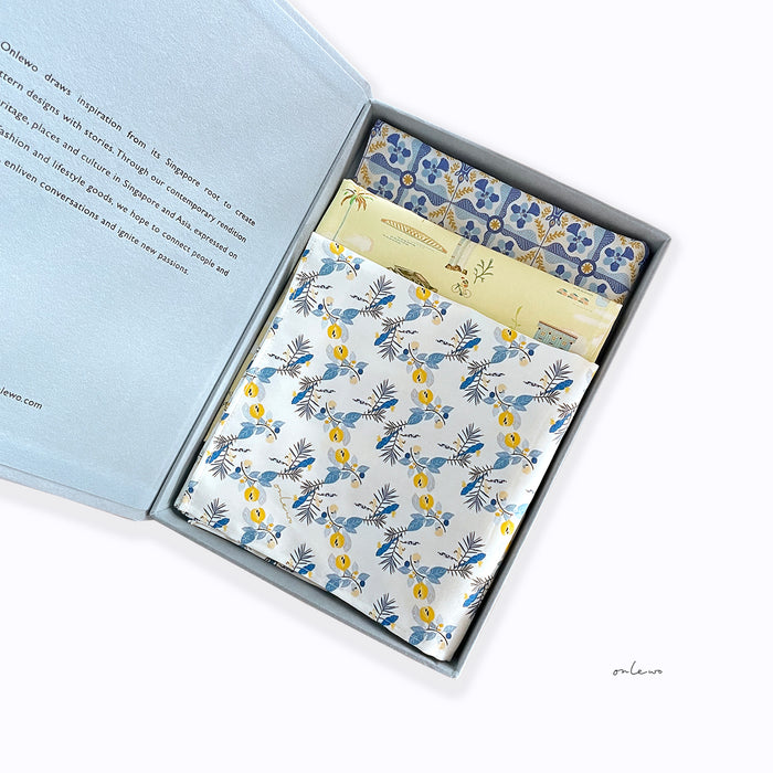 ‘LION SPIRIT’ Cotton Pocket Square (Set Of 3)