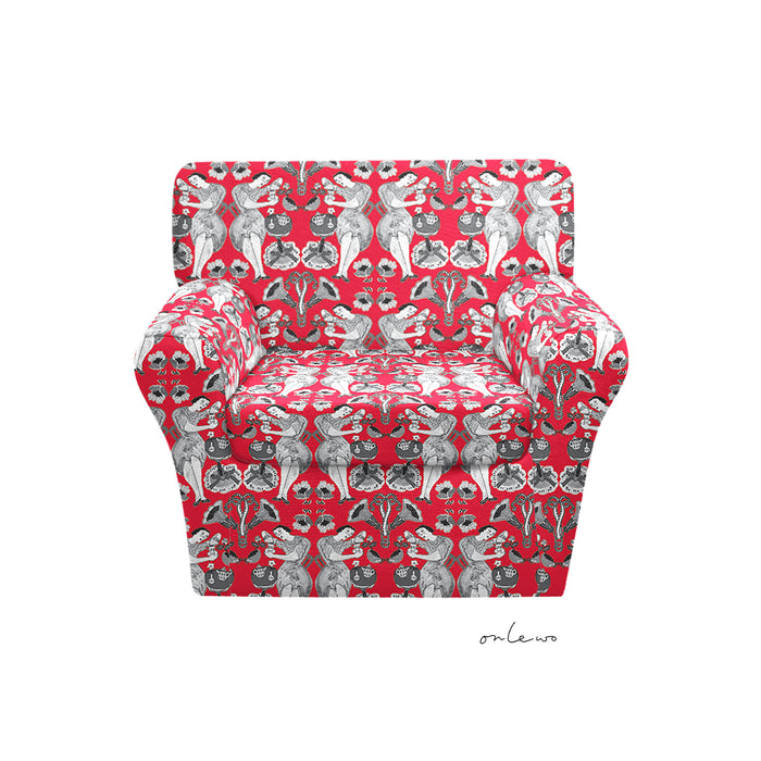 'PERANAKAN RHAPSODY' Velvet Upholstery Fabric