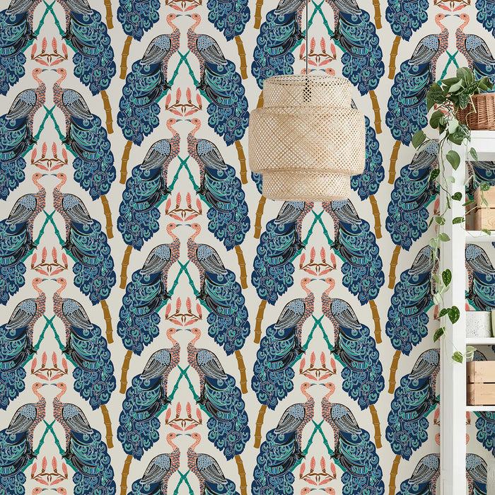 'PEACOCK GARDEN' Wallpaper